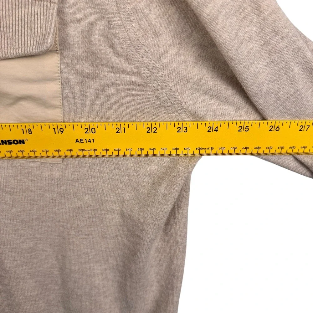 Banana‎ Republic Sweater Mens XL Mock Neck Half Zip Pullover Long Sleeve Ivory